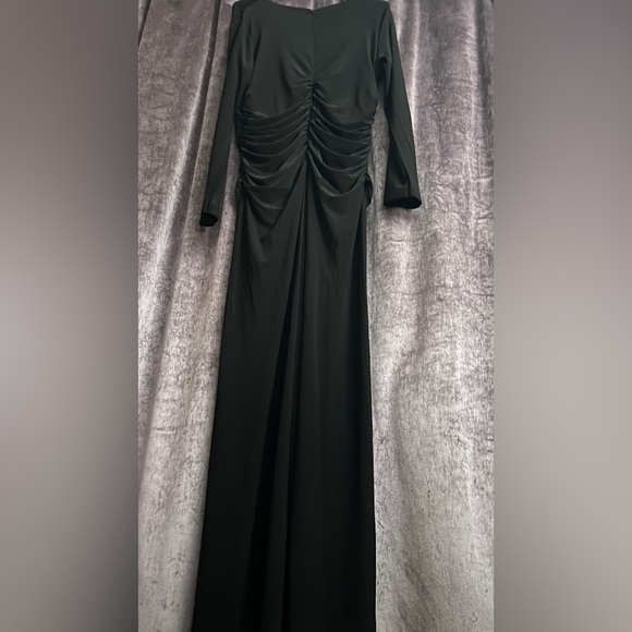 Norma Kamali Women's V Neck Longsleeve Shirred Waist Jumpsuit - Picture 8 of 16